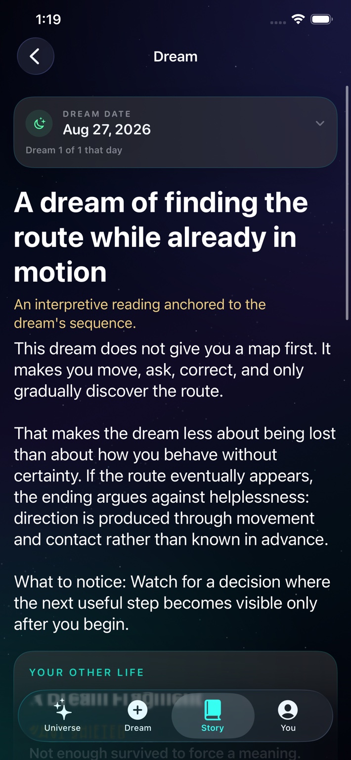 KKUM dream reading and personal mythology